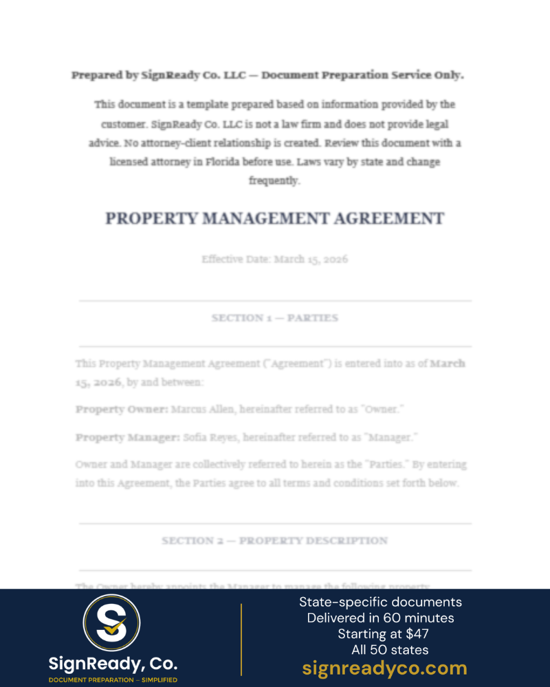 Property Management Agreement