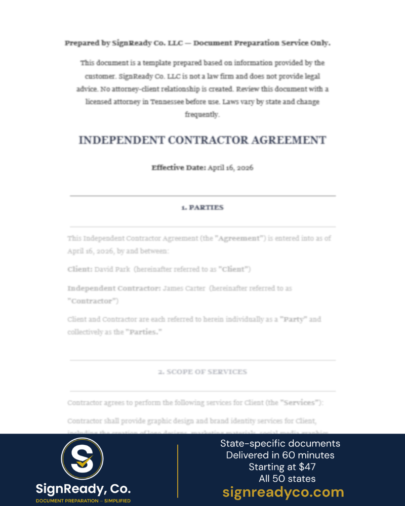 Independent Contractor Agreement