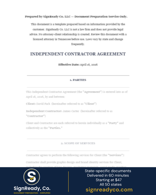 Independent Contractor Agreement