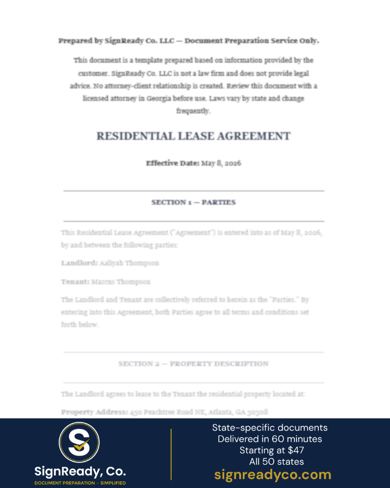 Residential Lease Agreement
