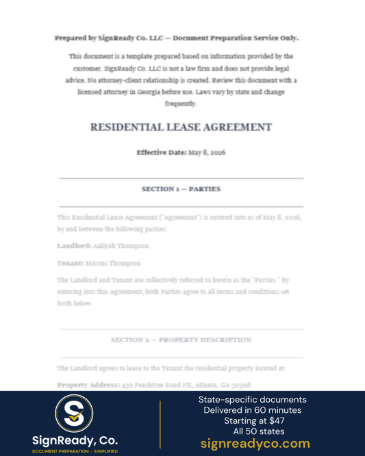 Residential Lease Agreement