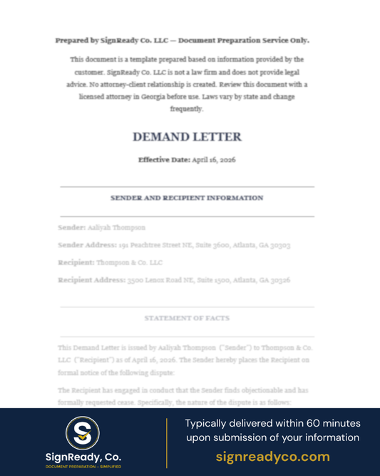 Demand Letter
