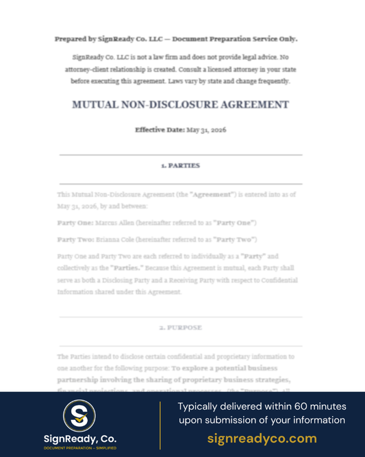 Non-Disclosure Agreement