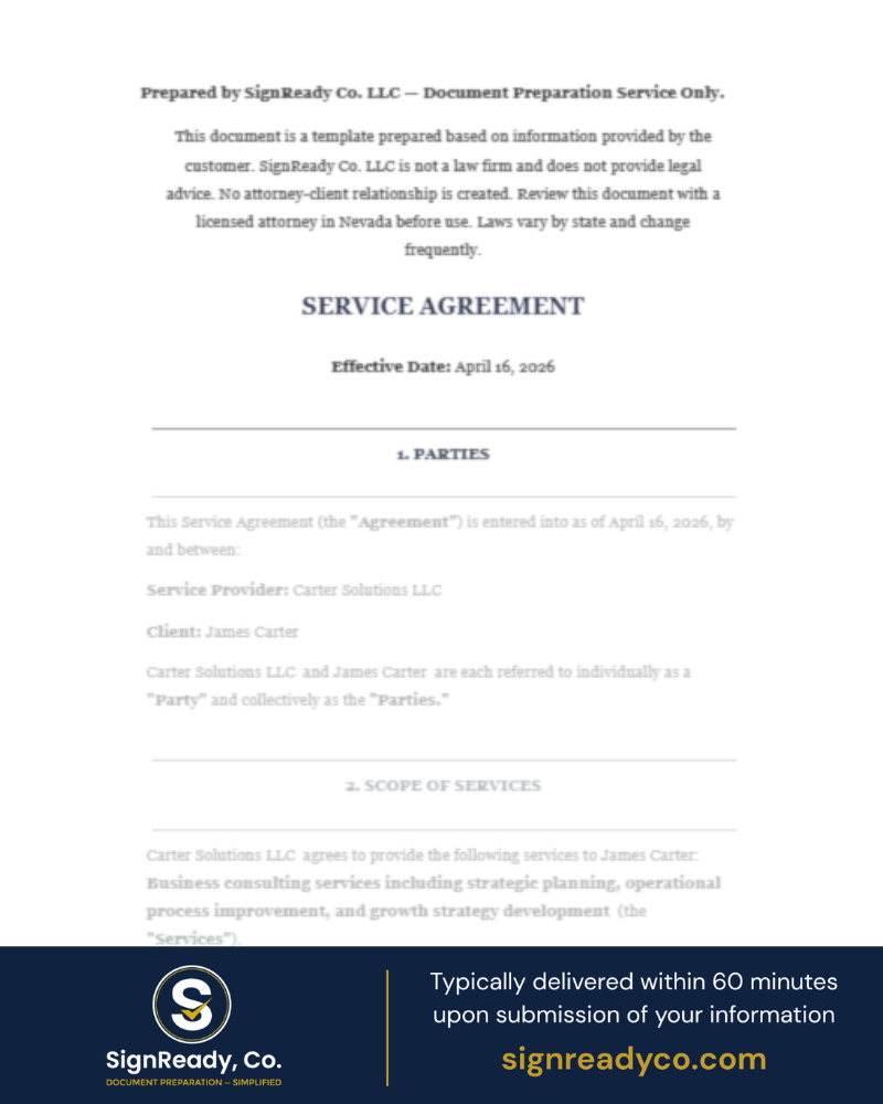 Service Agreement