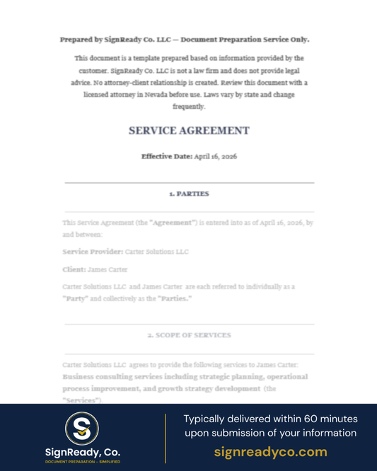 Service Agreement