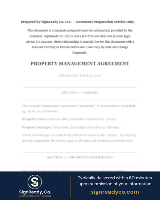 Property Management Agreement